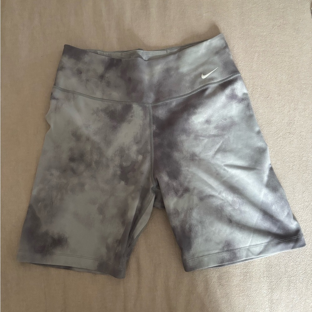 Nike Women's Athletic Shorts in Gray Tie-Dye